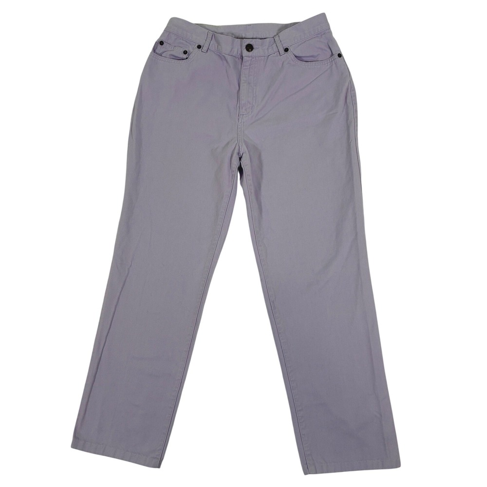 Lauren Jeans Co Ralph Lauren Womens 8 Lavender 100% Cotton Straight Leg Jeans